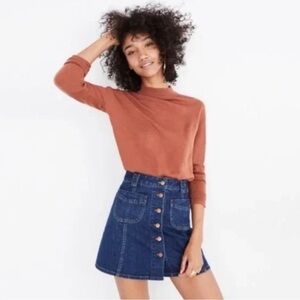 Madewell Denim Button-Front Skirt